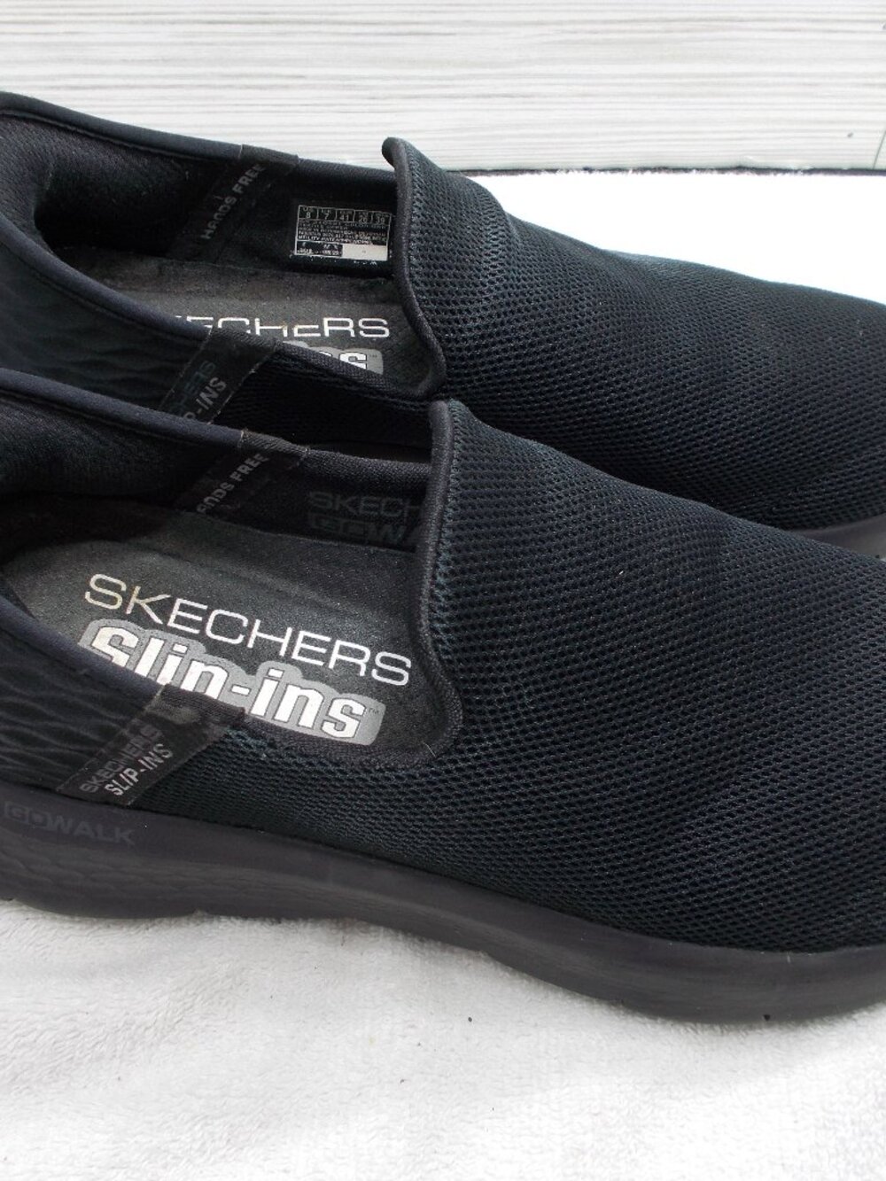 Skechers 216491 Slip-Ins Air Cooled Memory Foam Black Hands Free Shoe Men's 8
